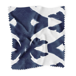 Palm Navy Fabric by the Yard