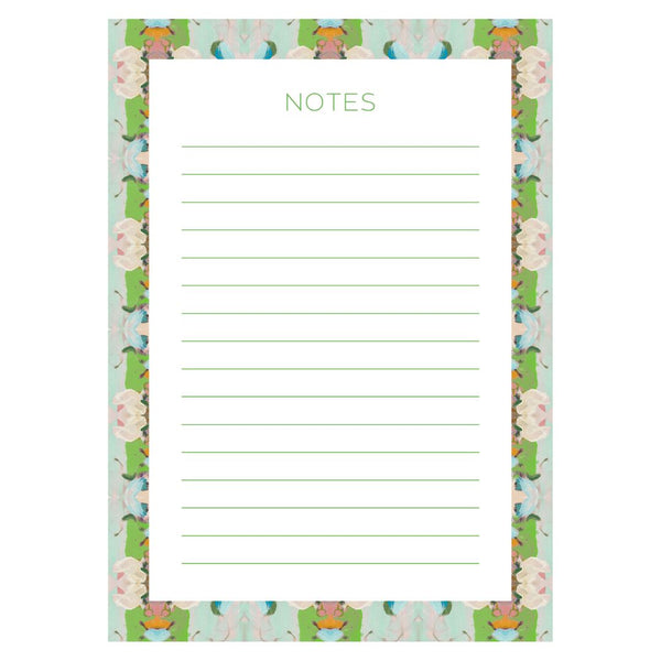 Monet's Garden Green Notepad
