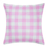 Gingham Pink 22x22 Decorative Pillow