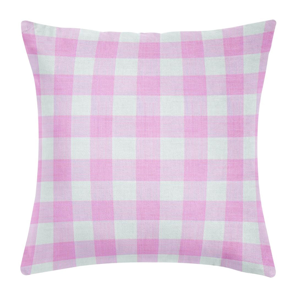 Gingham Pink 22x22 Decorative Pillow
