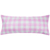Gingham Pink 14x36 Decorative Pillow