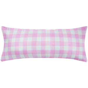 Gingham Pink 14x36 Decorative Pillow