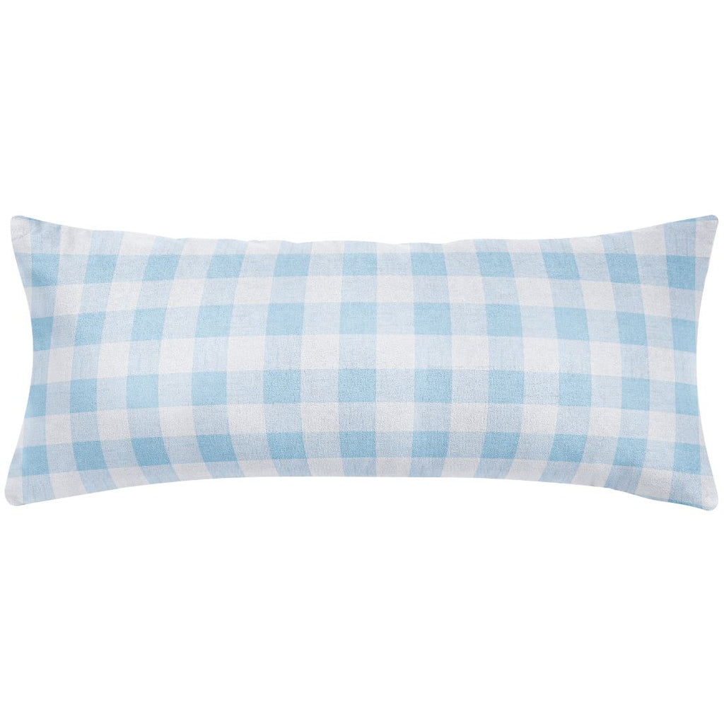Gingham Blue 14x36 Decorative Pillow