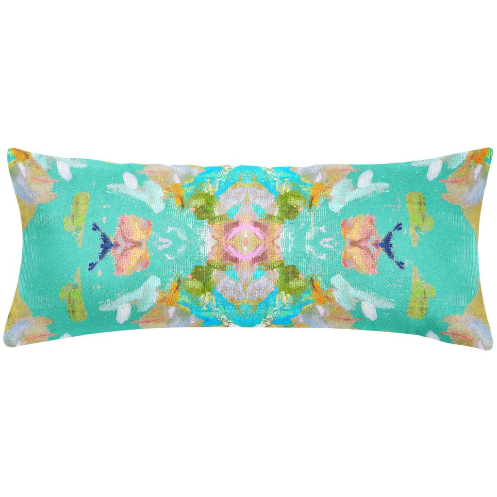 Stained Glass Turquoise 14x36 Pillow