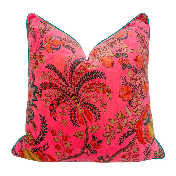 Hot Pink 20x20 Rajmahal Velvet Pillow