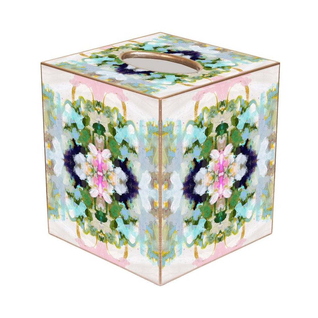 Tea Tree Block Printed Tissue Box Cover - Sweetgrass Home