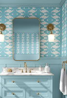 Palm Blue Wallpaper– Laura Park